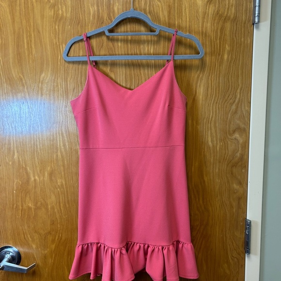 Chic Pink Spaghetti Strap Dress - Picture 1 of 4
